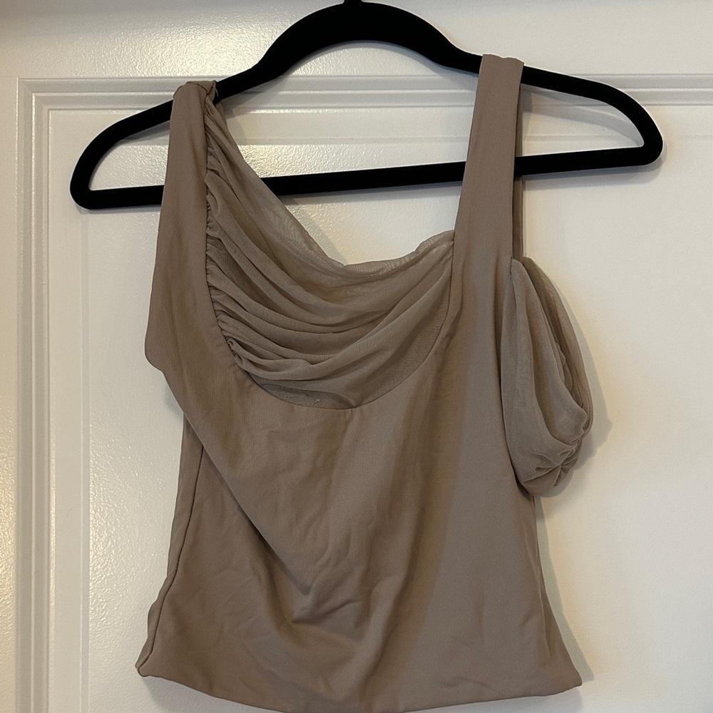Elegant Beige Women's Top